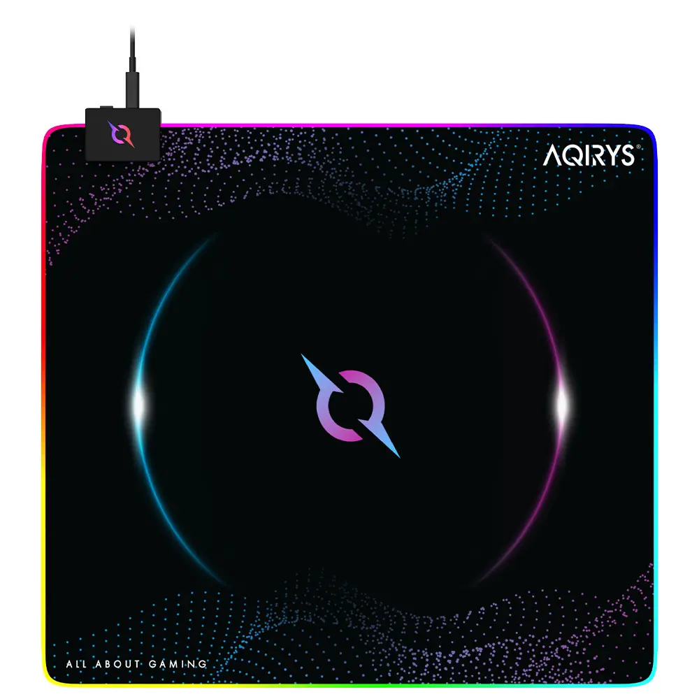 Podkładka Aqirys Eclipse RGB M Czarny