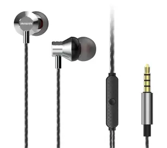 Słuchawki przewodowe Aiwa ESTM-50SL Dokanałowe Mikrofon Srebrny