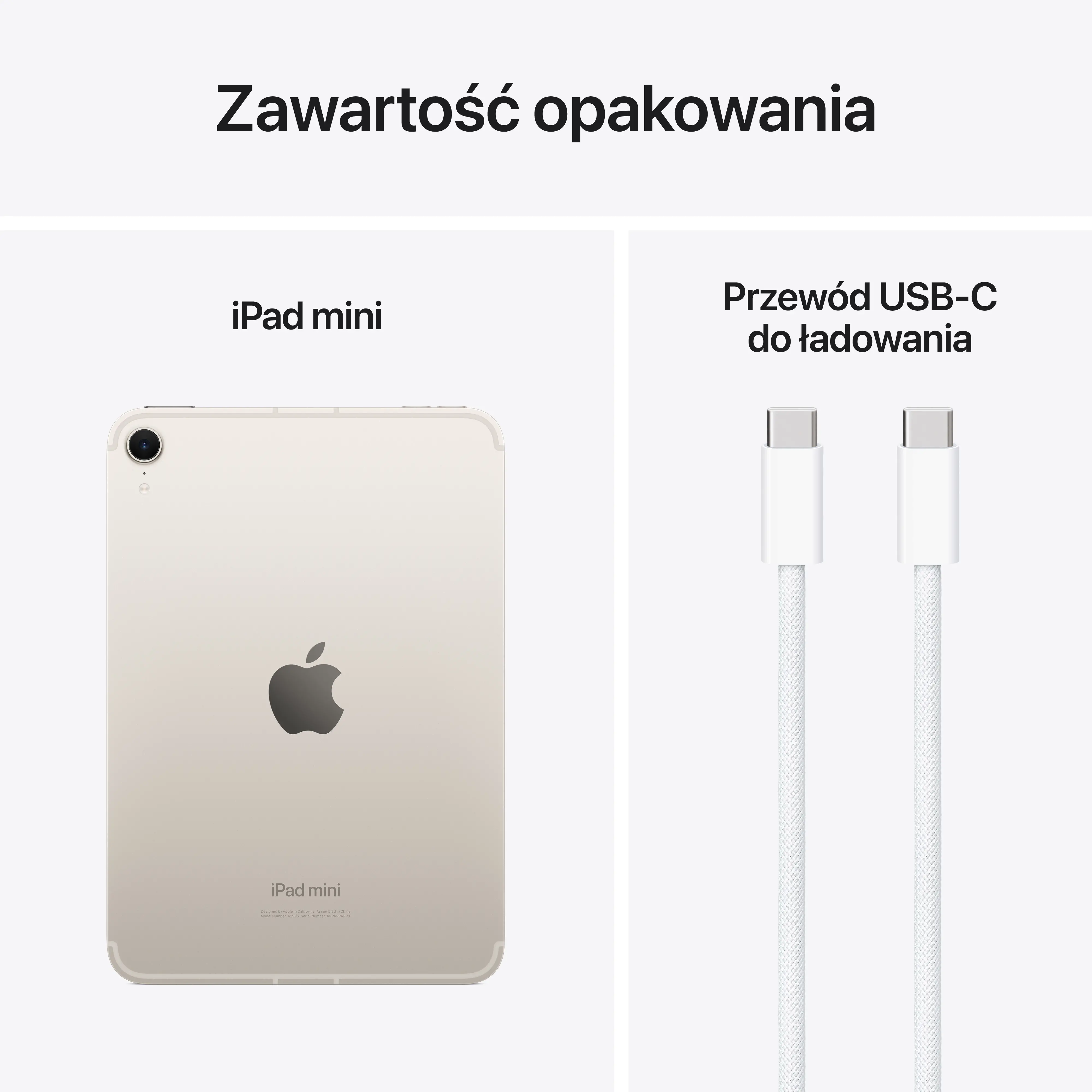 Apple iPad mini 7 gen 8,3" 256GB Wi-Fi + Cellular 5G Księżycowa poświata