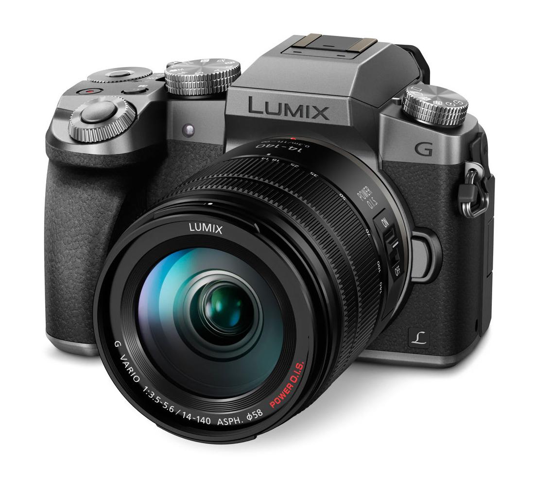 Aparat Panasonic Lumix DMC-G7 + 14-140 mm (srebrny) - Opinie, Cena