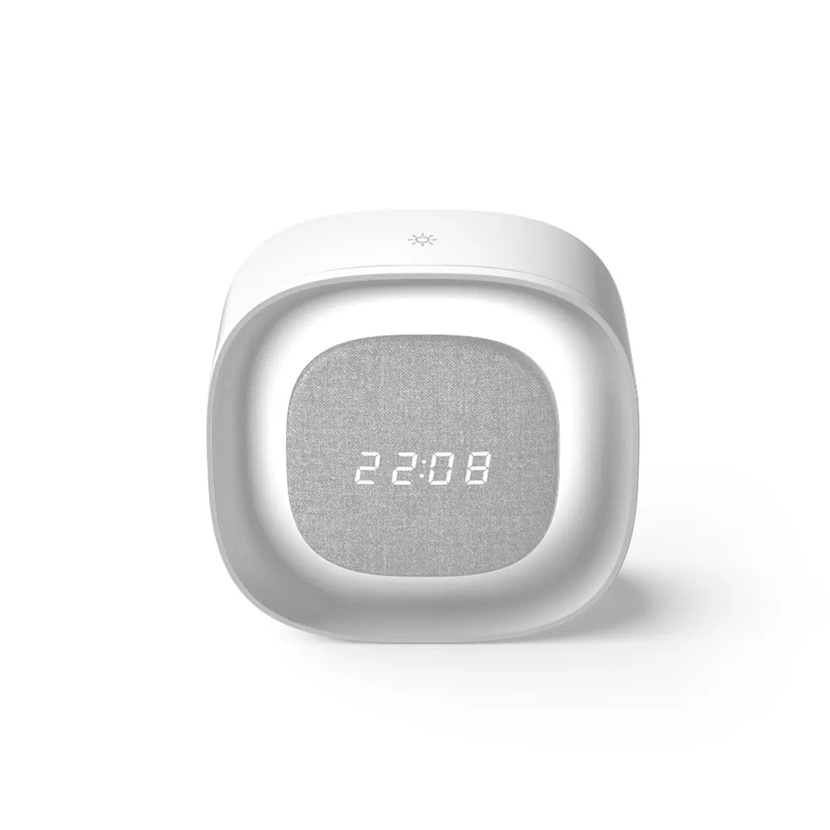 Budzik Forever FNL-03 BJORN z lampką LED Biały