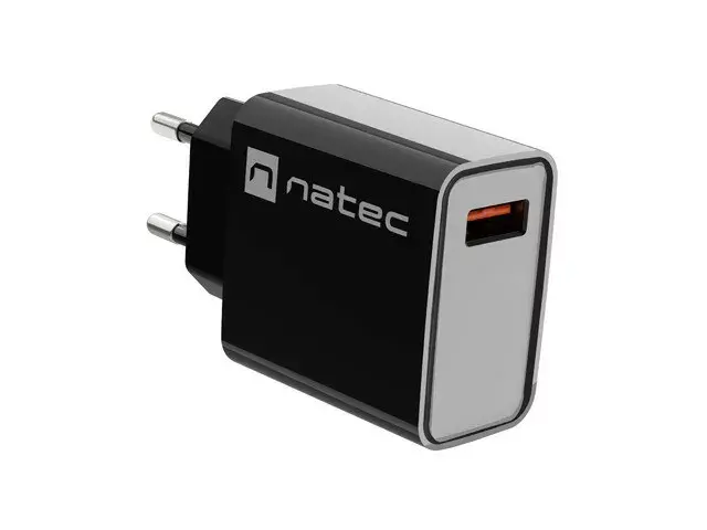Ładowarka sieciowa Natec Ribera 1x USB-A 18W Czarny