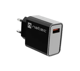 Ładowarka sieciowa Natec Ribera 1x USB-A 18W Czarny