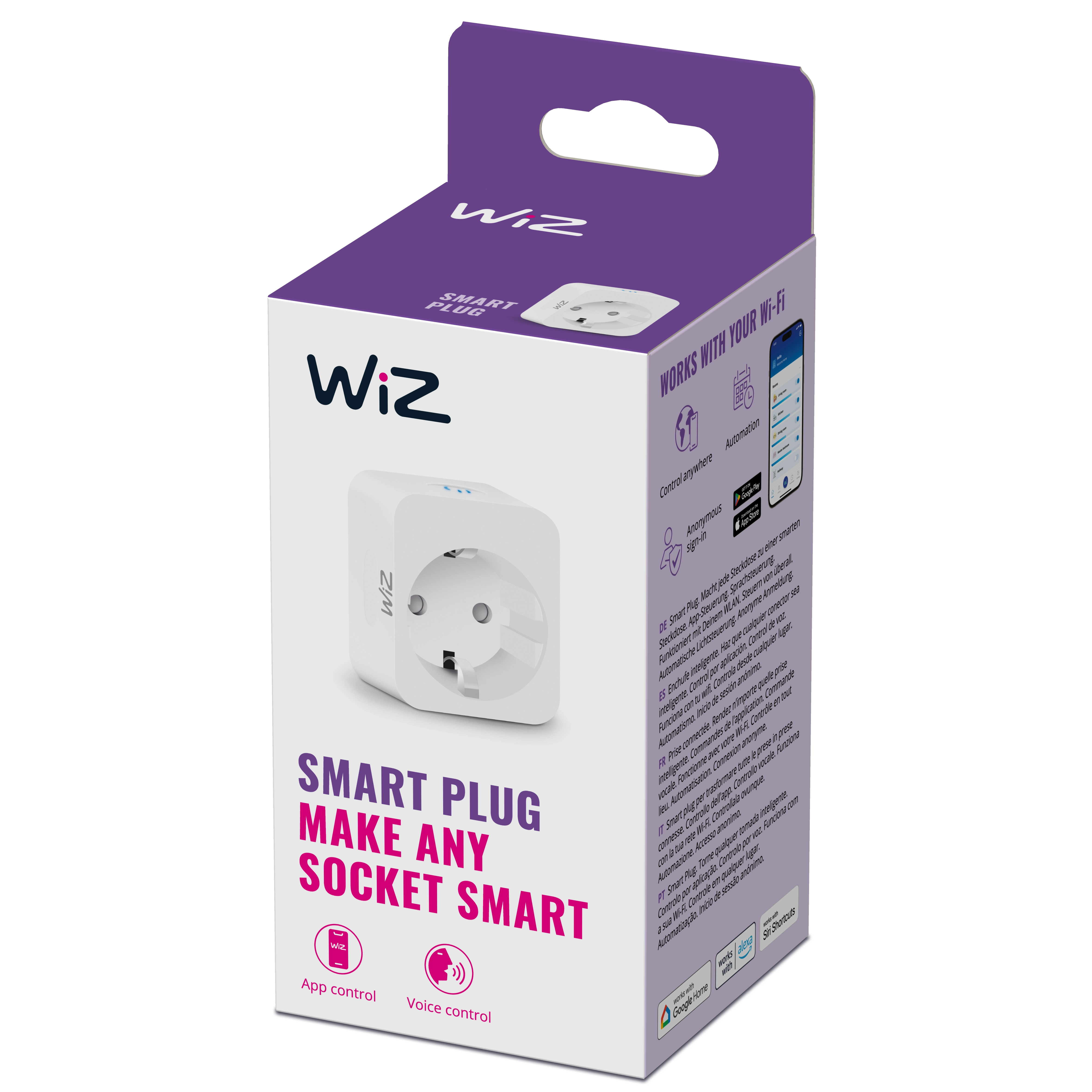 Smart plug WiZ Wi-Fi Biały