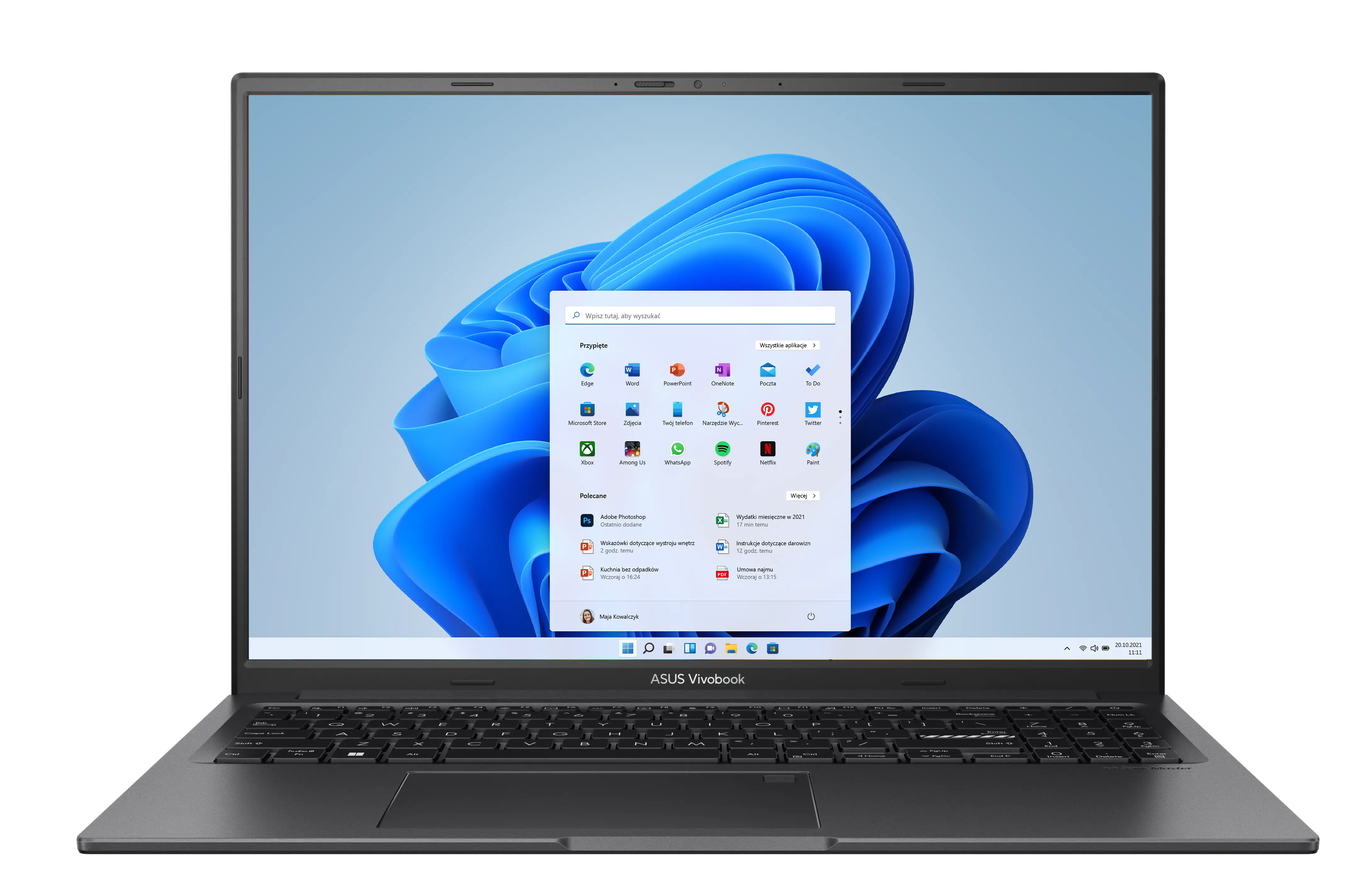 Laptop ASUS Vivobook 16X K3605ZF-RP515W 16" 144Hz i5-12500H 16GB RAM 512GB Dysk SSD RTX2050 Win11 Czarny