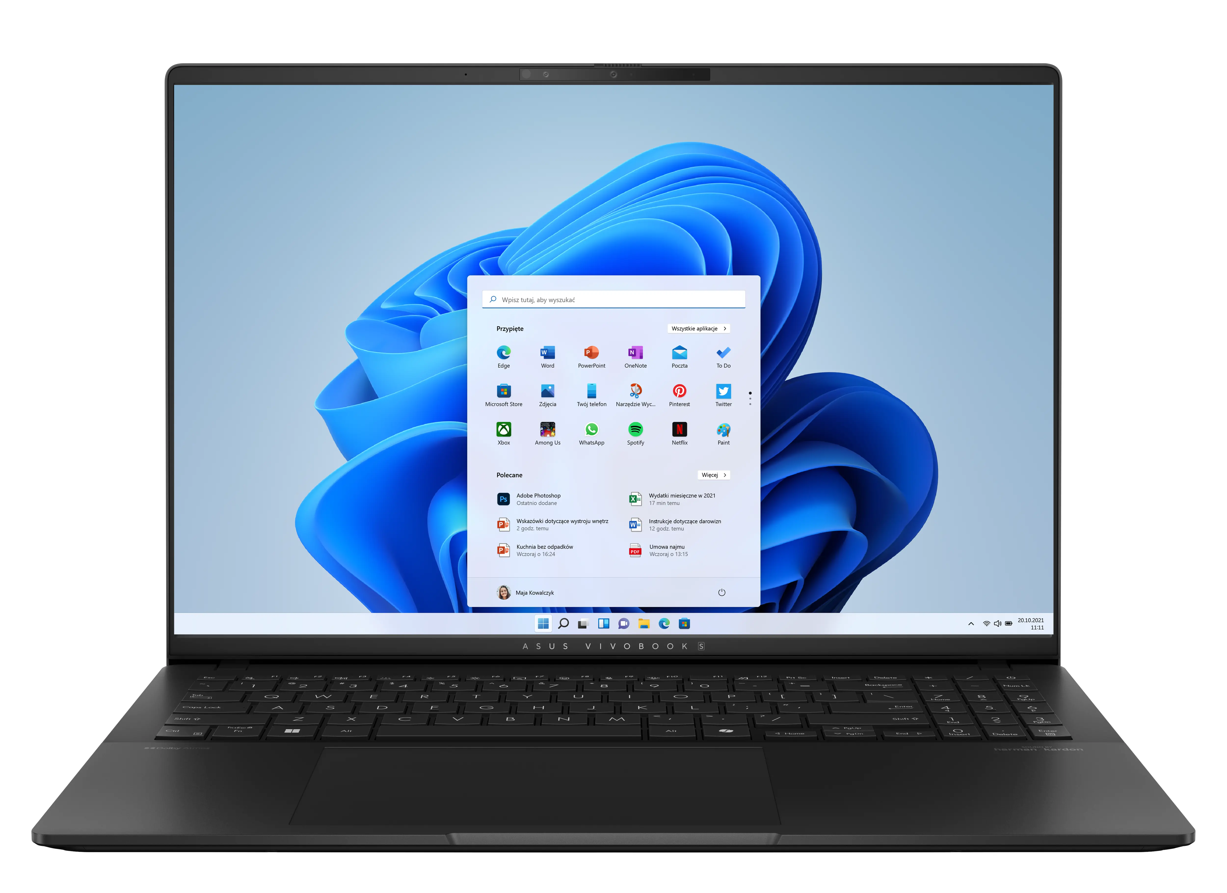 Laptop ASUS Vivobook S 16 M5606WA-MX034W OLED 16" 120Hz Ryzen AI 9 HX 370 32GB RAM 1TB Dysk SSD Win11 Czarny Funkcje AI