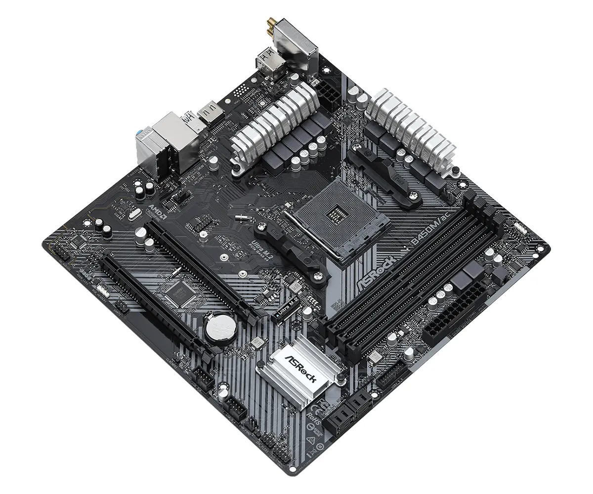 фото Материнська плата ASRock B450M/ac R2.0