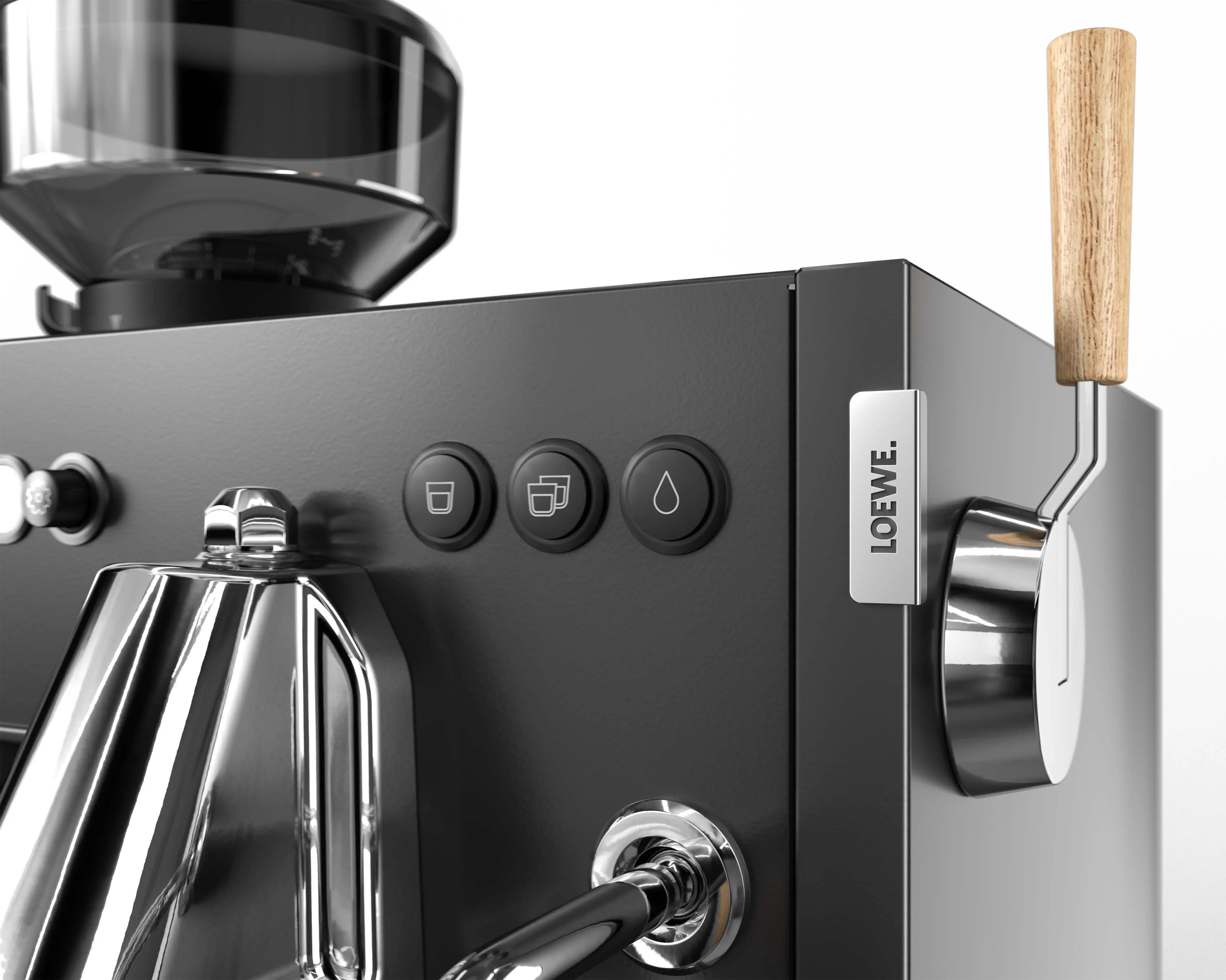 фото Ріжкова кавоварка еспресо Loewe aura.pure