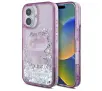 Etui Hello Kitty Liquid Glitter 50TH Anniversary Party do iPhone 16 Fioletowy