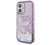 Etui Hello Kitty Liquid Glitter 50TH Anniversary Party do iPhone 16 Fioletowy