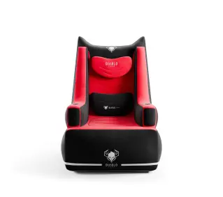 Diablo Chairs Bager Gamingowy do 120kg Tkanina Czarno-czerwony - Kup na Raty - RRSO 0%