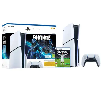 Konsola Sony PlayStation 5 Slim D Chassis (PS5) 1TB z napędem Fortnite Cobalt + EA SPORT FC 25