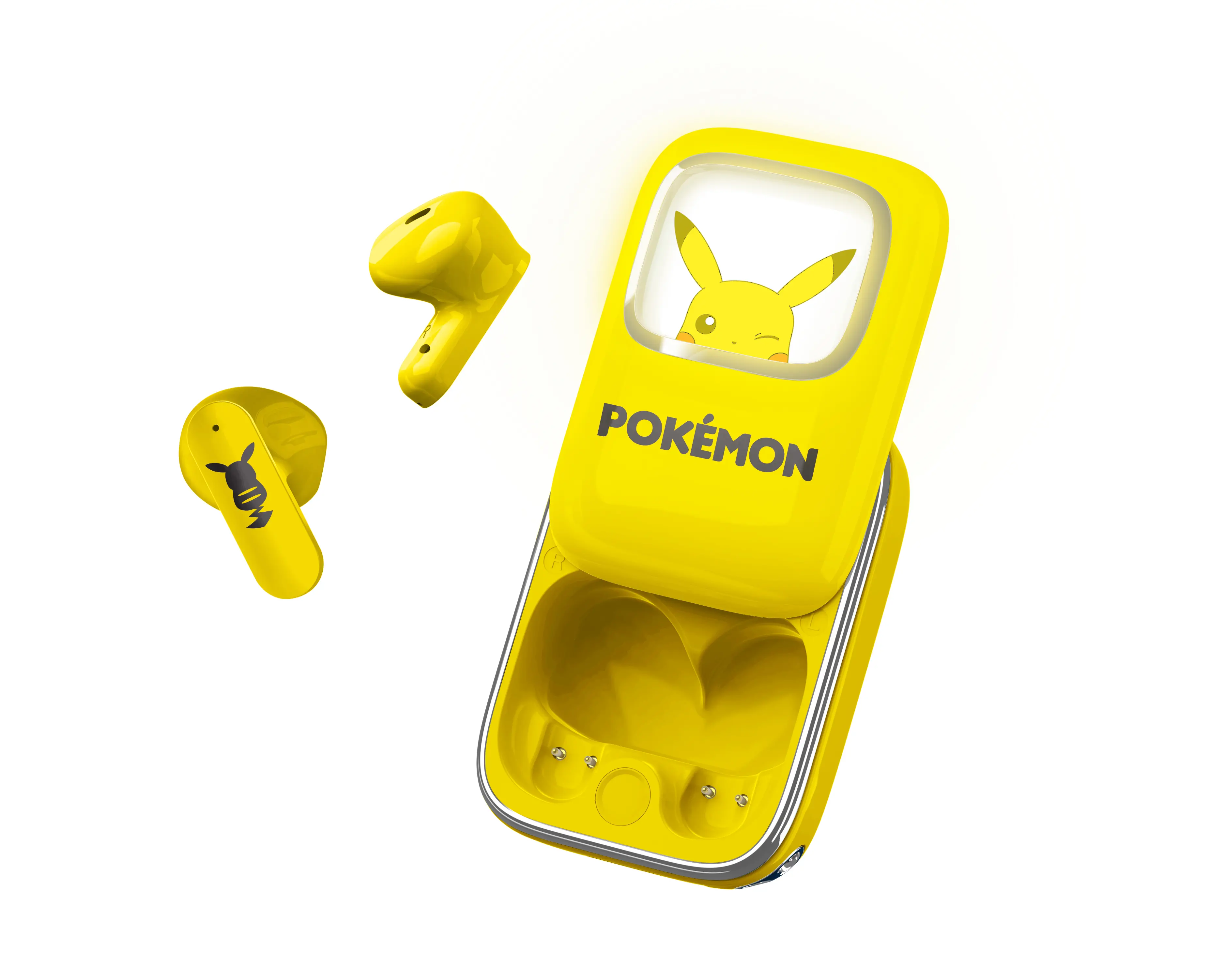 Słuchawki bezprzewodowe z mikrofonem OTL Technologies Pokemon Pikachu Slide TWS Dla Dzieci Douszne Żółty