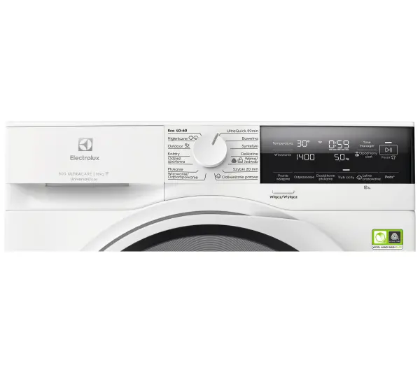 Electrolux 800 UltraCare EW8F3614QP Funkcje AI 10kg 1600obr/min Zdalne sterowanie UniversalDose - Kup na Raty - RRSO 0%