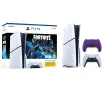 Konsola Sony PlayStation 5 Slim D Chassis (PS5) 1TB z napędem Fortnite Cobalt + Dodatkowy Pad Fioletowy