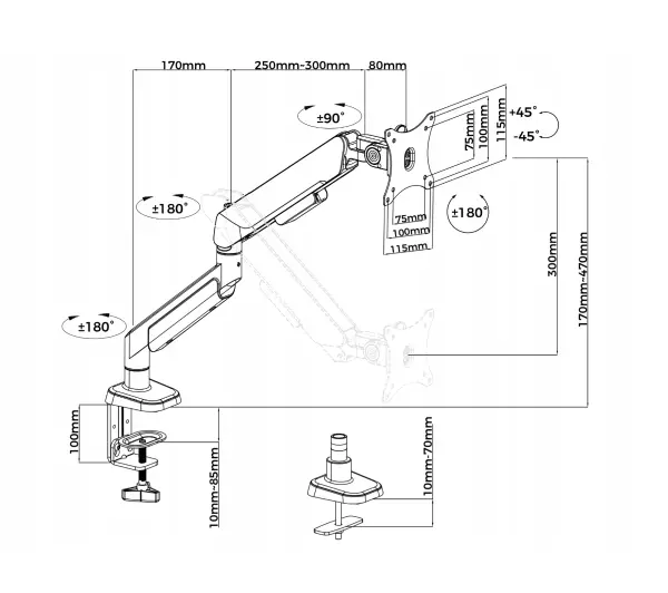 Anda Seat Stealth II PRO od 17" do 42" Max 15kg Biały - Kup na Raty - RRSO 0%