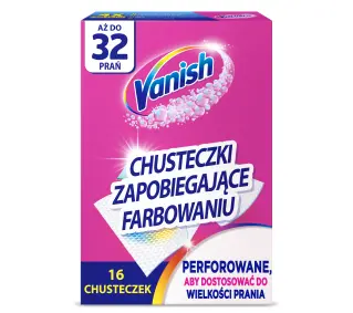 Vanish wyłapujące kolor do 32 prań 16szt.