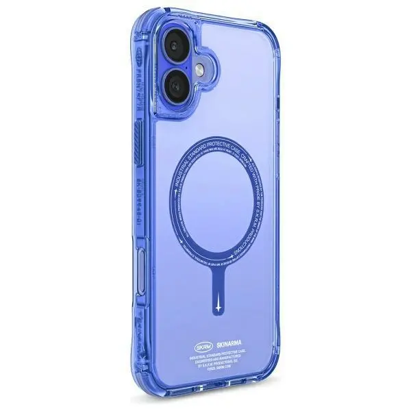 Etui Skinarma Saido Magnetic Charging iPhone 16 Niebieski