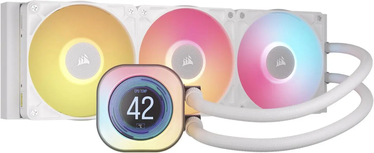 Chłodzenie Corsair iCUE LINK Titan 360 RX LCD RGB Biały