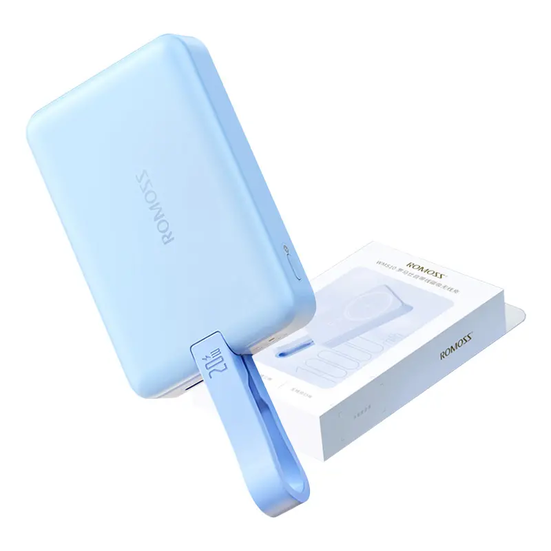 фото Зовнішній акумулятор (павербанк) Romoss WM010 10000mAh 20W Blue