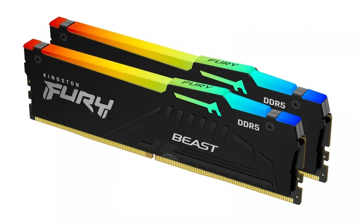 Pamięć RAM Kingston FURY Beast RGB DDR5 64GB (2 x 32GB) 5200 CL36 EXPO Czarny