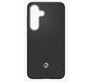 Samsung Enzo Aramid Case do Galaxy S25 Czarno-srebrny