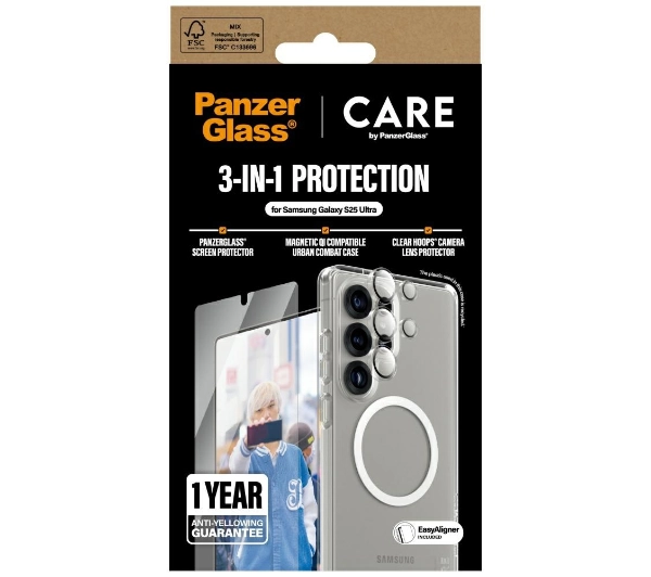 PanzerGlass CARE by PanzerGlass Flagship 3w1 Etui+Szkło+Lens do Galaxy S25 Ultra - Kup na Raty - RRSO 0%