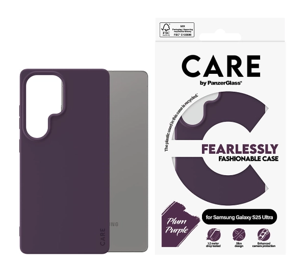 Etui PANZERGLASS Care Fashion do Samsung Galaxy S25 Ultra Fioletowy