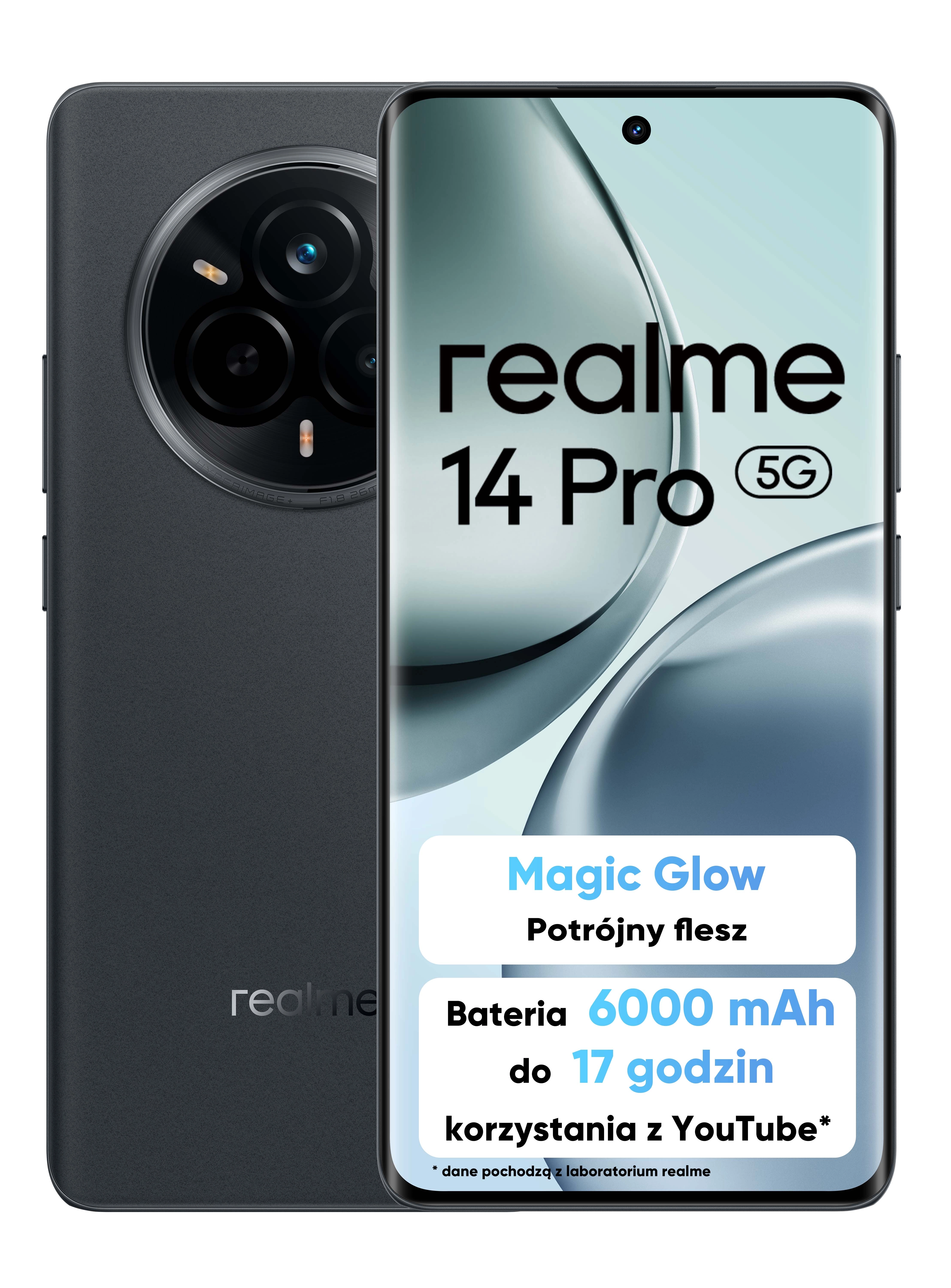 Smartfon realme 14 Pro 5G 8/256GB Funkcje AI 6,77" 120Hz 50Mpix Szary