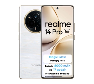 realme 14 Pro 5G 12/512GB Funkcje AI 6,77" 120Hz 50Mpix Perłowy - Kup na Raty - RRSO 0%