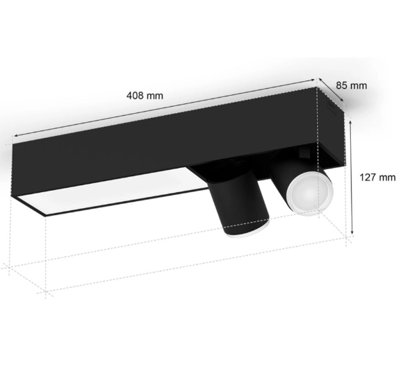 Philips Hue White and Color Ambiance Centris 2 Czarny - Kup na Raty - RRSO 0%