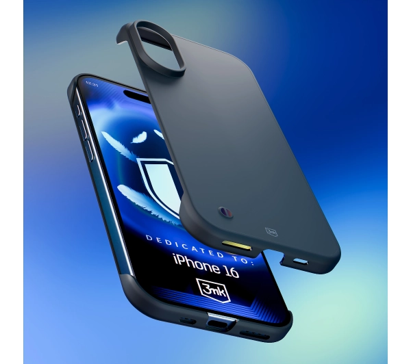 3mk Just20g Clear Case do iPhone 16 Czarny