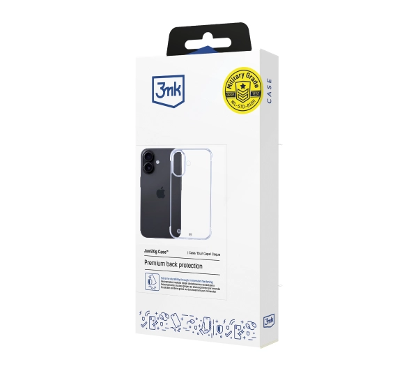 3mk Just20g Clear Case do iPhone 16 Plus Przezroczysty