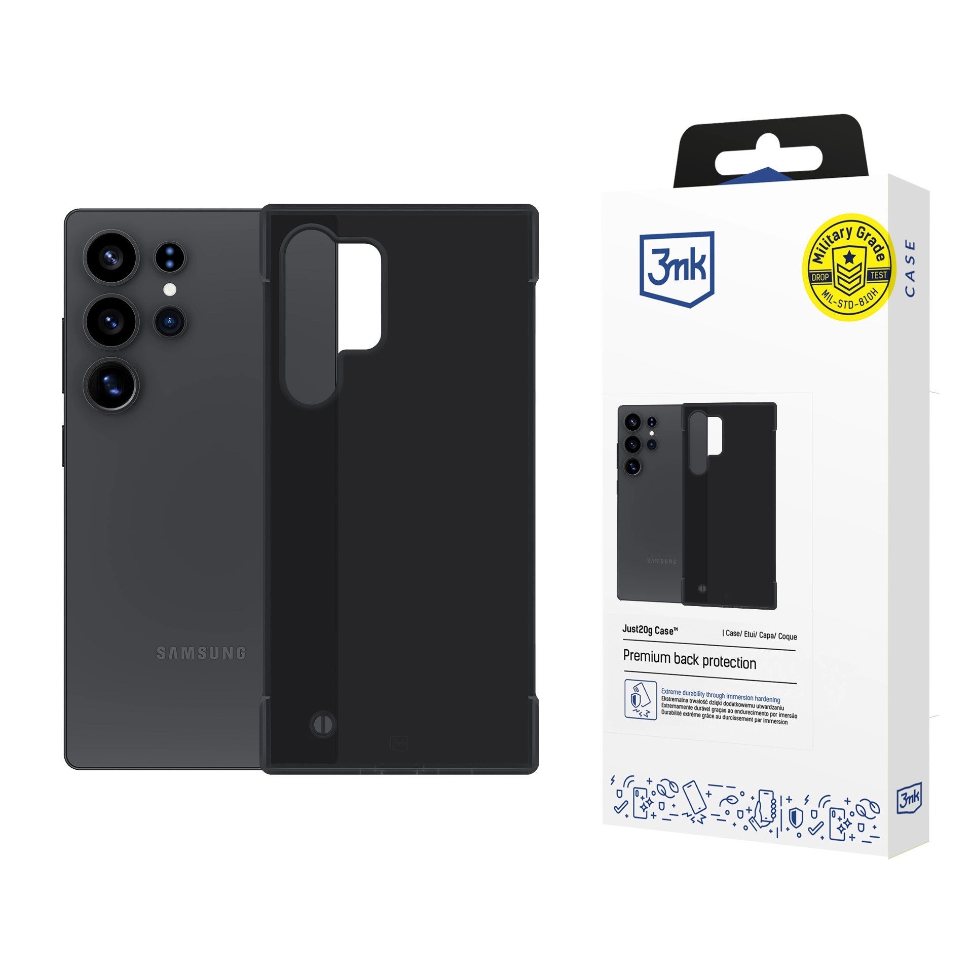 Etui 3mk Just20g Matt Case do Galaxy S25 Ultra Czarny