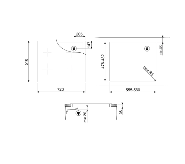 Smeg Classica SI1M4734D 72cm - TRZECI -55%, ALBO 5-TY ZA 1ZŁ - Kup na Raty - RRSO 0%
