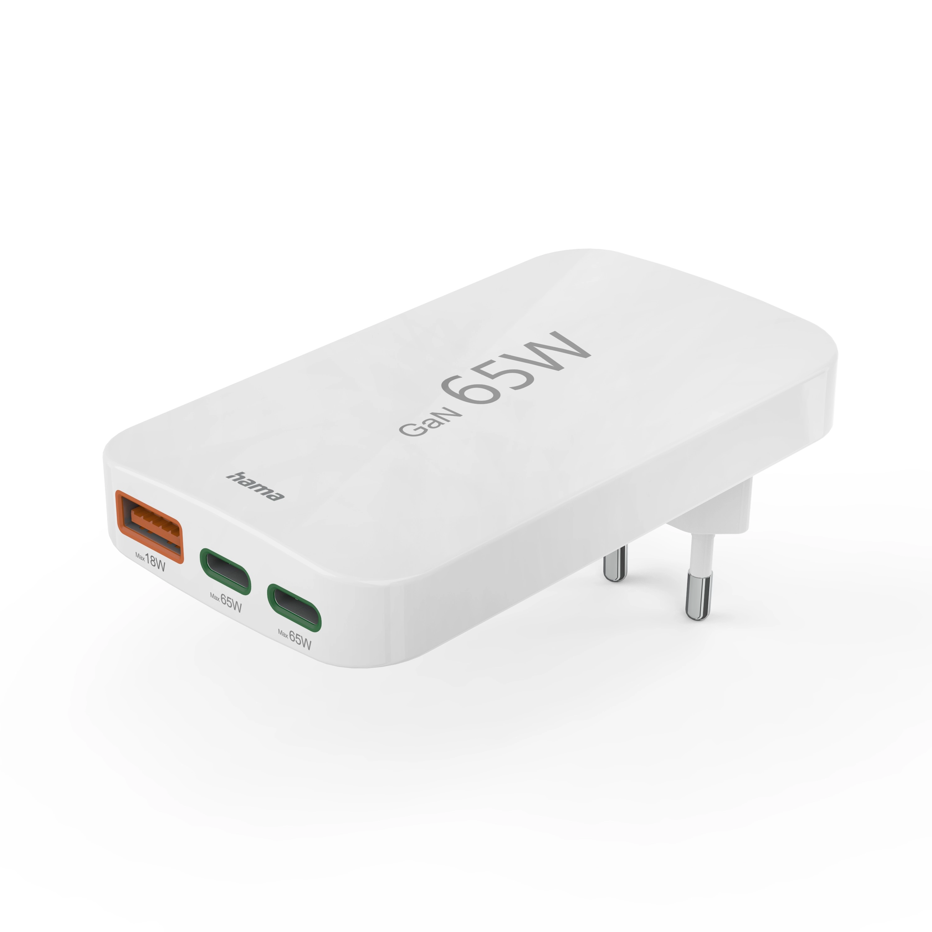 Ładowarka sieciowa Hama GaN 65W 2 x USB-C 1 x USB-A B