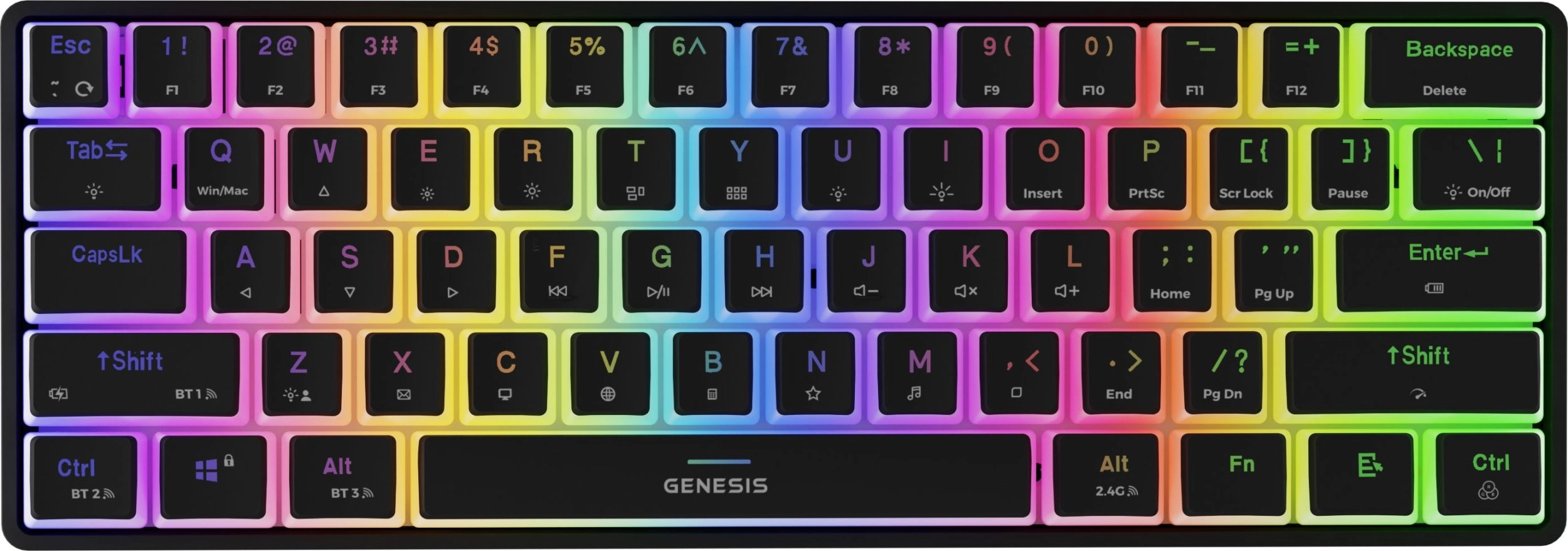 Klawiatura mechaniczna Genesis Thor 660 G2 Gateron Red Czarny