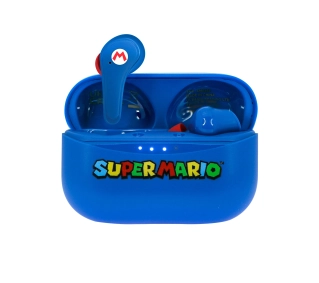 OTL Technologies Super Mario TWS Earphones Dla Dzieci Dokanałowe Bluetooth 5.3 Niebieski - ⚡ EURO HIT CENOWY! ⚡