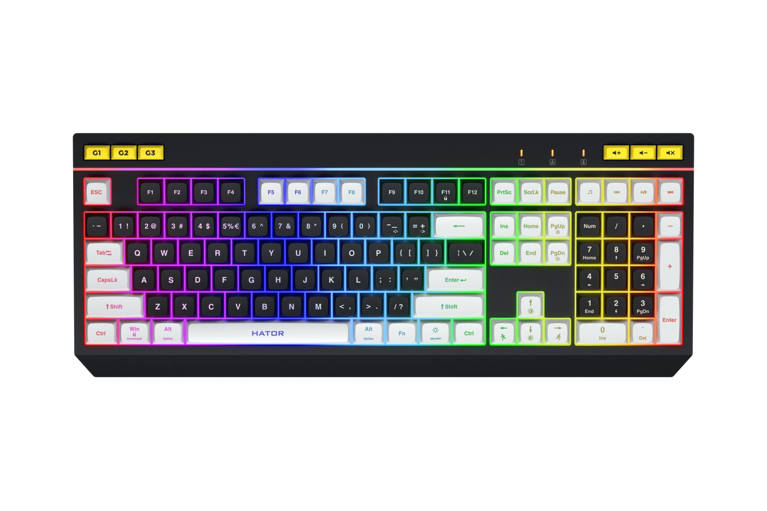 Klawiatura membranowa Hator Icefall Czarno-biały