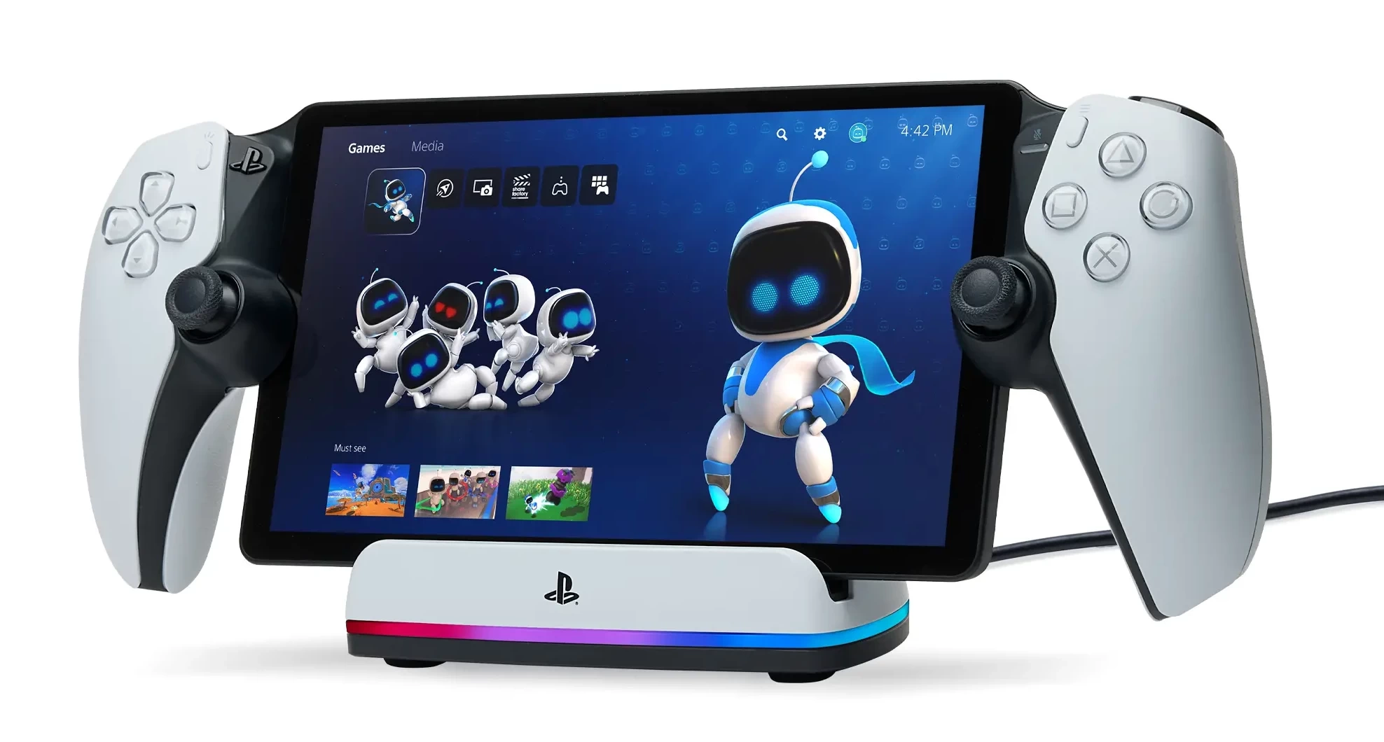 Odtwarzacz do streamingu Sony PlayStation Portal + ładowarka PowerA Lumectra