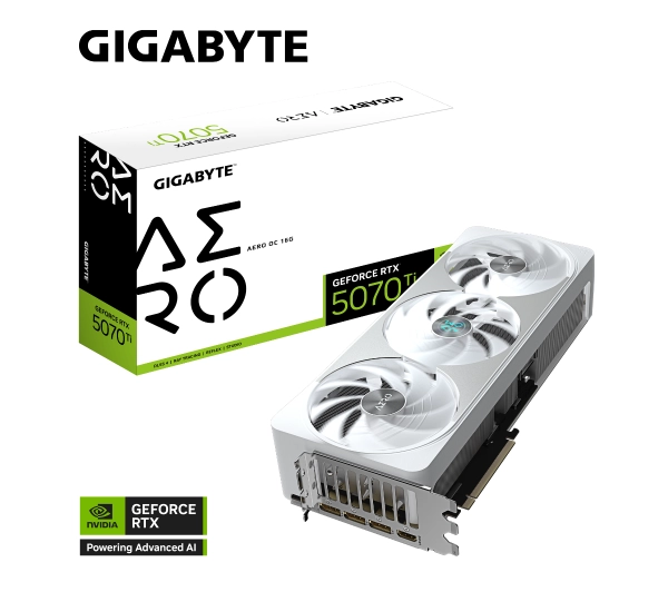 Gigabyte GeForce RTX 5070 Ti AERO OC 16GB GDDR7 256bit DLSS 4 - Kup na Raty - RRSO 0%