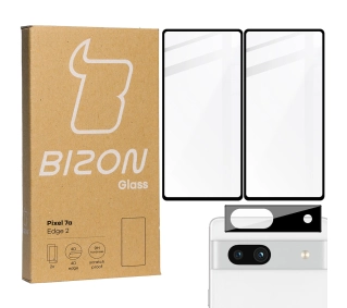 Bizon 2x szkło + szybka na aparat Edge 2 do Pixel 7A