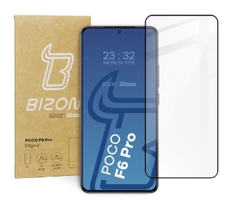 Szkło hartowane Bizon pełne Edge 2 do Xiaomi Poco F6 Pro