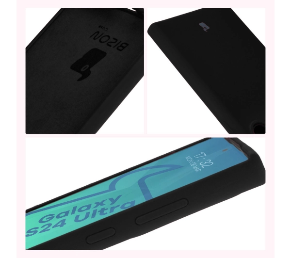 Bizon Silikonowe Soft do Galaxy S24 Ultra Czarny