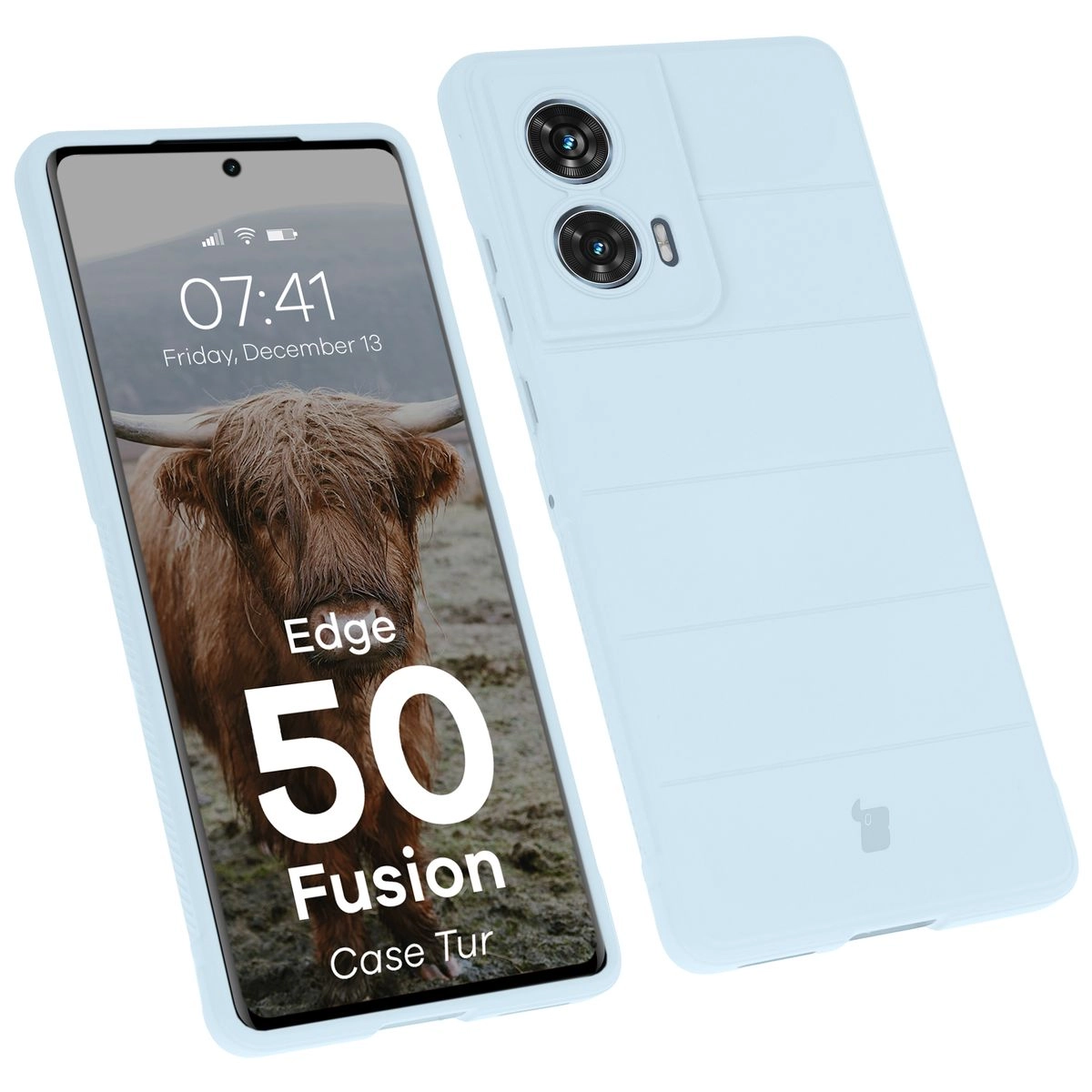Etui Bizon Tur do Motorola Edge 50 Fusion Light Blue