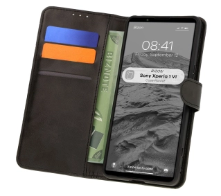 Bizon z klapką Pocket do Sony Xperia 1 VI Czarny