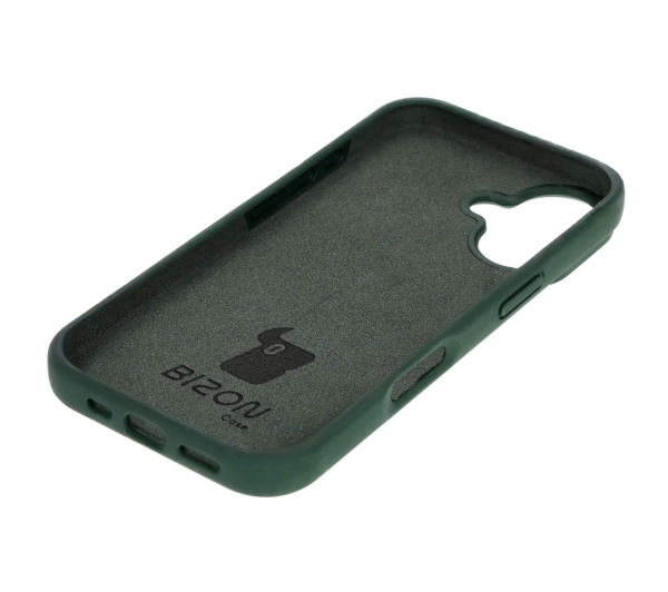 Bizon Silikonowe Soft do iPhone 16 Ciemnozielony