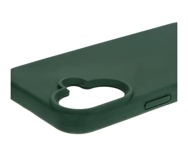 Bizon Silikonowe Soft do iPhone 16 Ciemnozielony