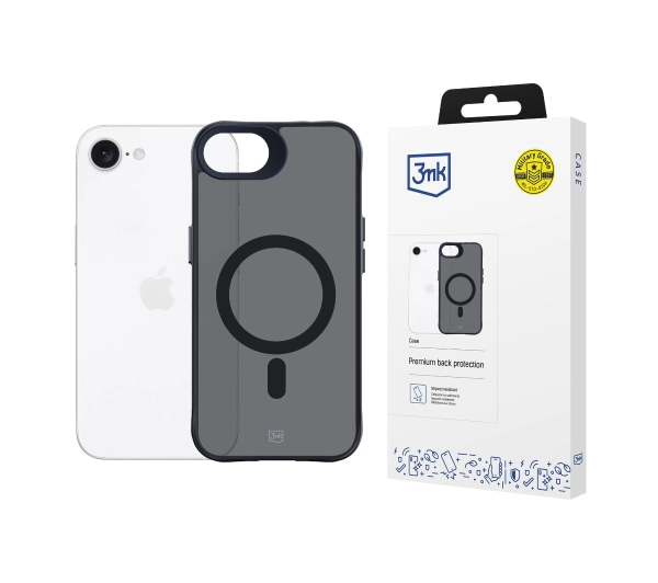 3mk Smoke MagCase do iPhone 16e Czarny