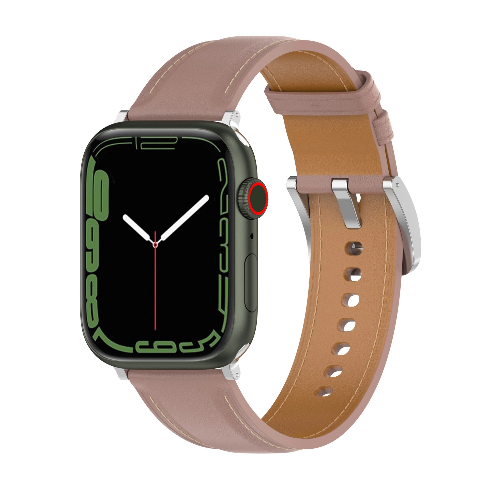 Pasek Bizon skórzany Casual do Apple Watch 38/40/41mm/S10 42mm Różowy